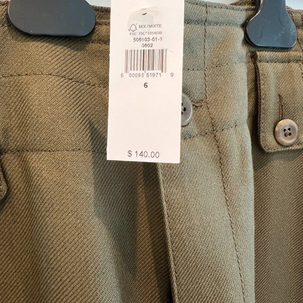 Banana Republic Olive Green Cargo Utility Pants NWT Size 6 Straight Leg - Picture 9 of 9